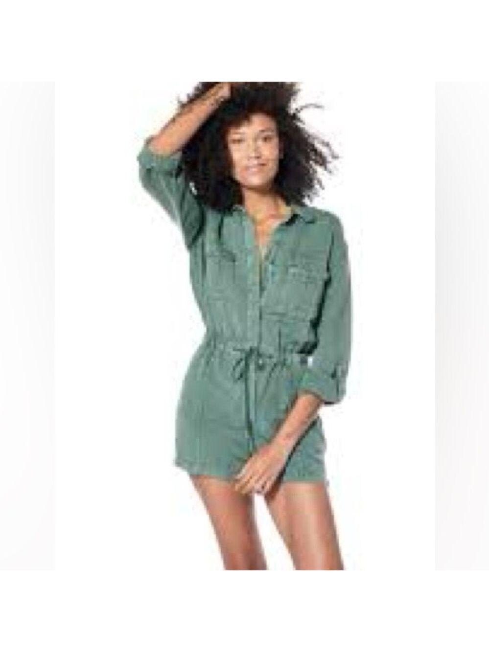 Young Fabulous & Broke Lakeside Romper Palm Green Pigment Large NWT